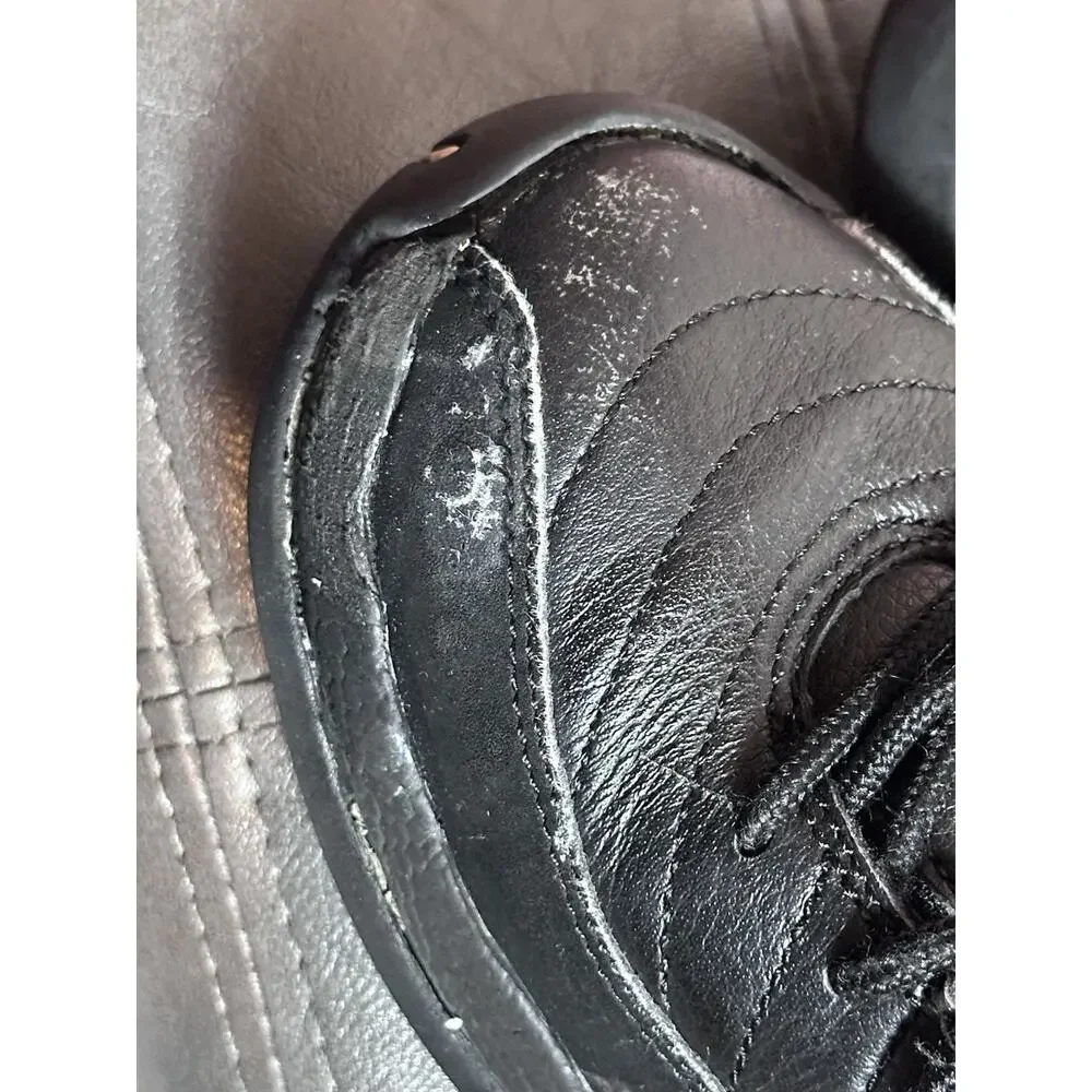 Kids Nike Air Jordan 12 Shoes Sz 4Y Black White Retro 153265-013 Sneakers Youth